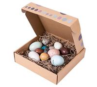 Fake Eggs,Artificial Eggs,Colorful Wooden Bird Egg,Portable Wood Simulation Eggs,Easter Egg for Home and Party Decor (colorful)