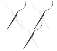 Fake Eyelash Display Rack Plastic Tool Adjustable Curve 6pcs | Black Finish, Reusable Aid for False Eye Lashes, Individual Lash Fitting, Beauty Practice, Simple Setup