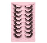 Fake Eyelashes Natural 15MM Eye Lashes Pack Short Fluffy Faux Mink Thick Curly 3D Dramatic Soft Strip False Eye Lashes Multipack
