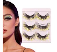 Fake Eyelashes Strips, 3 Pair Voluminous Eye Makeup, Dramatic Lash Set, Reusable Beauty Accessories, Stage Festival Performance Eyelash Kit, For Girls Women Girlfriend Wife Carnival Party