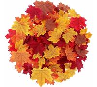 Fake Fall Leaves 200 Pcs Maple Leave,Decoration Artificial Maple Leaves for Autumn Weddings Decorations and Mixed Fall Thanksgiving Decor,Fall Craft Leaves,DIY Leaves (Multicolor)