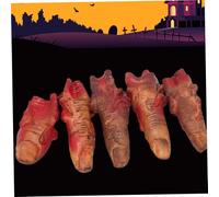 Fake Finger, 5PCS Broken Fake Body Parts, Horror Scary Bloody Dead Body Prop, Halloween Props for Haunted Room Vampire Zombie Party Favors, Style 1