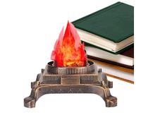 Fake Fire Flame Light, Electric Realistic Effect Fire Decorations, Adorable Compact Lights Indoor Outdoor Use, Flickering Fires Lamp for Table Decor Holiday Party Night, Brown