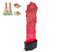 Fake Fire Flames Effect Light, 36 LED Electric Fake Campfire Lamp, 3D Artificial Fire Flame Light with 1.5M/1.8M Flame Cloth, Fire Flame Stage Lamp Prop for Halloween, Campfire Party