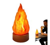 Fake Fire Lamp,USB Rechargeable Flameless Candles with Flickering Flame,3D Fake Fire Night Light with 3 Modes,Led Fake Fireplace Light for Patio Outdoor Camping Halloween Christmas Table Yard Decor