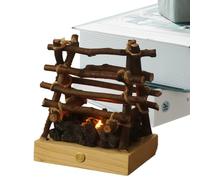 Fake Fire Logs,USB Rechargeable Bonfire Lamp 3 Modes Adjustable | Pretend Campfire 3D LED Fake Fire Pit Firewood Lamp for Bar Home Table Centerpiece, Christmas Decorations