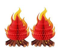 Fake Fire Pit - 3D Realistic Cardboard Party Decoration | Faux Campfire,for Balcony Terrace Patio Beach Dinner Reception Wedding Party Table Room Home