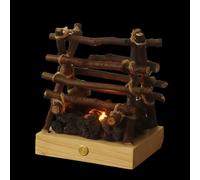 Fake Fire Pit, Fire Lamp - USB Rechargeable Bonfire Lamp 3 Adjustable Modes - Bonfire Imitating 3D LED Firewood Lamp for Halloween Christmas Festival