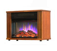 Fake Fire Portable Electric Fireplace Heater,900W/1800W Space Heater ,Electric Fireplace Heater With 3D Flame Effect, Vintage Wood Frame, Living Room Furniture