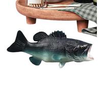 Fake Fish - Realistic Simulated Bass Fish Teaching Model, Solid Decorative Toy for Water Display Aquarium Reef Tank Bowl Pond Carnival Party Props, Fishing Practice Model Display 6.18x1.77x2.76 inches