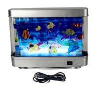 Fake Fish Tank aquarium-- Compact Decorative Mini Aquarium, Realistic LED Glow Sensory Display, Low Noise Tabletop Decoration | Birthday Present And Relaxation Toy For Children Adults Room