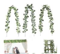 Fake Flower, Eucalyptus Garland, 3PCS 70 inch Artificial Greenery Garland, Hanging Leaf Garland, Spring Garland for Wedding Party/Home/Yard Decor