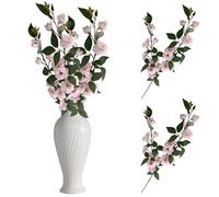 Fake Flower Pink Bouquet Flowers - Artificial Floral 2Pcs with Stems for Home Wedding Hotel Office Decor 5021