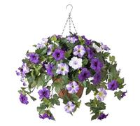 Fake Flowers - Balcony Artificial petunias, Morning Glory decor outdoor outdoor for Garden Porch Porch adaptability to Any Frame While Maintaining A desi