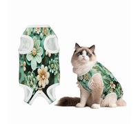 Fake Flowers on The Wall Recovery Suit for Dogs Cats After Surgery,Pet Recovery Shirt, Dog Onesies Pet Surgery Recovery Suit