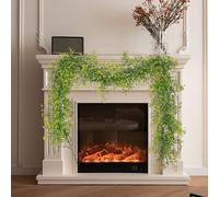 Fake Garland Plant 5.9 FT Artificial Hanging Plants Faux Ferns Leaves Ivy Garland for Indoor Outdoor Wedding Halloween, Christmas Party Outdoor Indoor Garden Decor (Light Green)