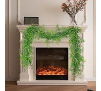 Fake Garland Plant 5.9 FT Artificial Hanging Plants Faux Ferns Leaves Ivy Garland for Indoor Outdoor Wedding Halloween, Christmas Party Outdoor Indoor Garden Decor (Green)