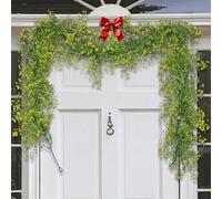 Fake Garland Plant 5.9 FT Artificial Hanging Plants Faux Ferns Leaves Ivy Garland for Indoor Outdoor Wedding Halloween, Christmas Party Fall Wall Room Door Decor (Light Green)