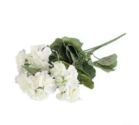 Fake Geraniums Flowers Artificial Plant Flower Geranium for BUSH Flowers Artificial Flora Plant Home Decorative Accessories Artificial Plants(White)