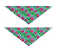 Fake Glitter Cartoon Flower Blue flower bulk dog bandanas Adjustable Pet Scarf for Boy and Girl Cute Pet Accessories for Dogs Cats L