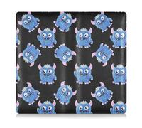 Fake Glitter Cartoon Monster Black Leather Car Registration and Insurance Card Holder Wallet Accessories Case for ID, Driver's License, Key Contact Information Cards, Fake Glitter cartoon monster