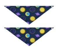 Fake Glitter Cartoon Universe Sun Moon dog grooming bandanas bulk Adjustable Dog Breed Bib Cute Pet Holiday Accessories Decor for Dogs Cats M