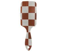 Fake Glitter Checkerboard Squares Golden White antistatic brush for straight Designed head massager scalp for curly hair with Ergonomic handle cepillo anti frizz para cabello