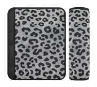 Fake Glitter Leopard Print Grey 2 pcs Cute Seatbelt Cover Protects Your Neck and Shoulders for Most Cars accesorios para carro