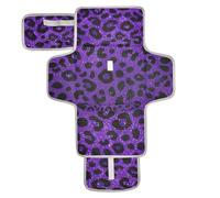 Fake Glitter Leopard Print Purple Reusable Changing pad for Baby with Tissue Pocket Diaper mat Changing pad Travel Lightweight & Foldable Changing Station cambiadores de pa?ales para Bebes