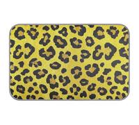 Fake Glitter Leopard Print Yellow Summer Cooling mat for Dogs for Outside Self Cooling cat beds for Outdoor Cats for Pig Dogs Outside Unique cama refrescante para Perros M