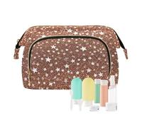 Fake Glitter Rose Gold Star Makeup Bags For Women Essentials Change Purse for Essentials For Women monedero de tela para mujer, fake glitter rose gold star, Modern