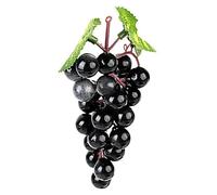 Fake Grapes Bunches, Reusable Black Purple Green Grapes, Artificial Grape Bundles For Rooms, Weddings, Gardens, Multi-Color Fruit Clusters, 3 Bunches