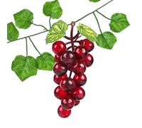 Fake Grapes Bunches - Rustic Dining Decor, Fruit Table Display | Lifelike Faux Fruit Bunches for Centerpiece Decoration, Decorative Artificial Grape Clusters Kitchen Bowl, Home Staging, Photo Props