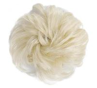 Fake Hair Bun,hair extension bun,hair worn in a bun or coil Women Girls Tousled Updo Hair Wrap Ponytail Hairpieces Wavy Curly Synthetic Hair Bun Extensions Thick Updo Hairpiece For Women 1PCS bun(Whit