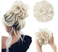 Fake Hair Bun,Hairpiece Hair,hair extension bun,1pcs hair worn in a bun or coil Messy Bun Hair Piece Wavy Curly Synthetic Ponytail Hair Extensions Thick Updo Large Hairpieces For For Women Girls bun(Y