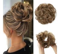 Fake Hair Bun,Hairpiece Hair,hair extension bun,1pcs hair worn in a bun or coil Messy Bun Hair Piece Wavy Curly Synthetic Ponytail Hair Extensions Thick Updo Large Hairpieces For For Women Girls bun(Y