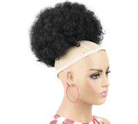 Fake Hair Bun,Hairpiece Hair,hair extension bun,hair worn in a bun or coil Synthetic Ponytail,1PCS Drawstring Ponytail Extension For Black Women Drawstring Curly Ponytail Bun 10inch bun(Y384)