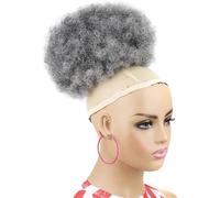 Fake Hair Bun,Hairpiece Hair,hair extension bun,hair worn in a bun or coil Synthetic Ponytail,1PCS Drawstring Ponytail Extension For Black Women Drawstring Curly Ponytail Bun 10inch bun(Y388)