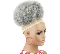 Fake Hair Bun,Hairpiece Hair,hair extension bun,hair worn in a bun or coil Synthetic Ponytail,1PCS Drawstring Ponytail Extension For Black Women Drawstring Curly Ponytail Bun 10inch bun(Y389)