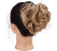 Fake Hair Bun,Hairpiece Hair,hair worn in a bun or coil 1pcs Synthetic Straight Elastic Hair Bun Extensions Hairpieces Clip In Claw Hair Bun Synthetic Chignon Claw Clip With Hair Attached bun(Y253)