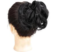Fake Hair Bun,Hairpiece Hair,hair worn in a bun or coil 1pcs Synthetic Straight Elastic Hair Bun Extensions Hairpieces Clip In Claw Hair Bun Synthetic Chignon Claw Clip With Hair Attached bun(Y249)