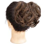 Fake Hair Bun,Hairpiece Hair,hair worn in a bun or coil 1pcs Synthetic Straight Elastic Hair Bun Extensions Hairpieces Clip In Claw Hair Bun Synthetic Chignon Claw Clip With Hair Attached bun(Y258)