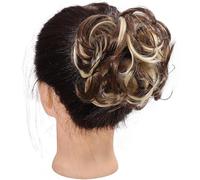 Fake Hair Bun,Hairpiece Hair,hair worn in a bun or coil 1pcs Synthetic Straight Elastic Hair Bun Extensions Hairpieces Clip In Claw Hair Bun Synthetic Chignon Claw Clip With Hair Attached bun(Y250)