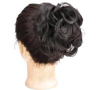 Fake Hair Bun,Hairpiece Hair,hair worn in a bun or coil 1pcs Synthetic Straight Elastic Hair Bun Extensions Hairpieces Clip In Claw Hair Bun Synthetic Chignon Claw Clip With Hair Attached bun(Y255)