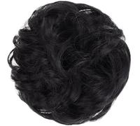 Fake Hair Bun,Hairpiece Hair,hair worn in a bun or coil Messy Bun Hair Pieces Extensions,1PCS Curly Wave Synthetic Chignon Hairpiece with Rubber Band,Donut Hair Bun Scrunchie for Women Girls bun(14h61