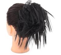 Fake Hair Bun,Messy Bun Scrunchie,1pcs hair worn in a bun or coil Messy Bun Hairpiece Hair Extension Ponytail With Elastic Synthetic Hair Extensions Scrunchies Ponytail Hairpieces For Women bun(Y202)