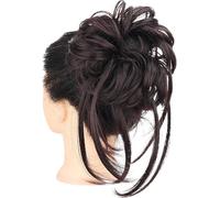 Fake Hair Bun,Messy Bun Scrunchie,Hairpiece Hair,hair worn in a bun or coil 1pcs Super Long Tousled Updo Hair Bun Extensions Scrunchy Braided Updo Slightly Wavy Messy Bun Hairpiece bun(Y189)