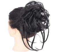 Fake Hair Bun,Messy Bun Scrunchie,Hairpiece Hair,hair worn in a bun or coil 1pcs Super Long Tousled Updo Hair Bun Extensions Scrunchy Braided Updo Slightly Wavy Messy Bun Hairpiece bun(Y188)