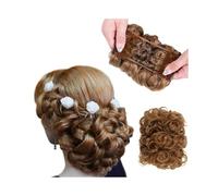 fake hair bun Short Messy Curly Dish Hair Bun Extension with Combs Thick Chignon Hairpiece Ponytail Hair Accessories(Q1-27)