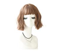 Fake Hair Cute Women's Wigs Machine Made Headband Wig Temperament Fluffy Short Curly Wigs With Bangs For Girls Daily Use Natural Wigs